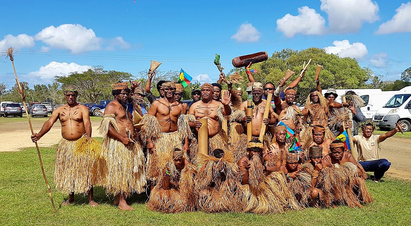 La troupe de Tiendanite, à Hienghène, a présenté une danse sur le thème de la culture de l’igname.
