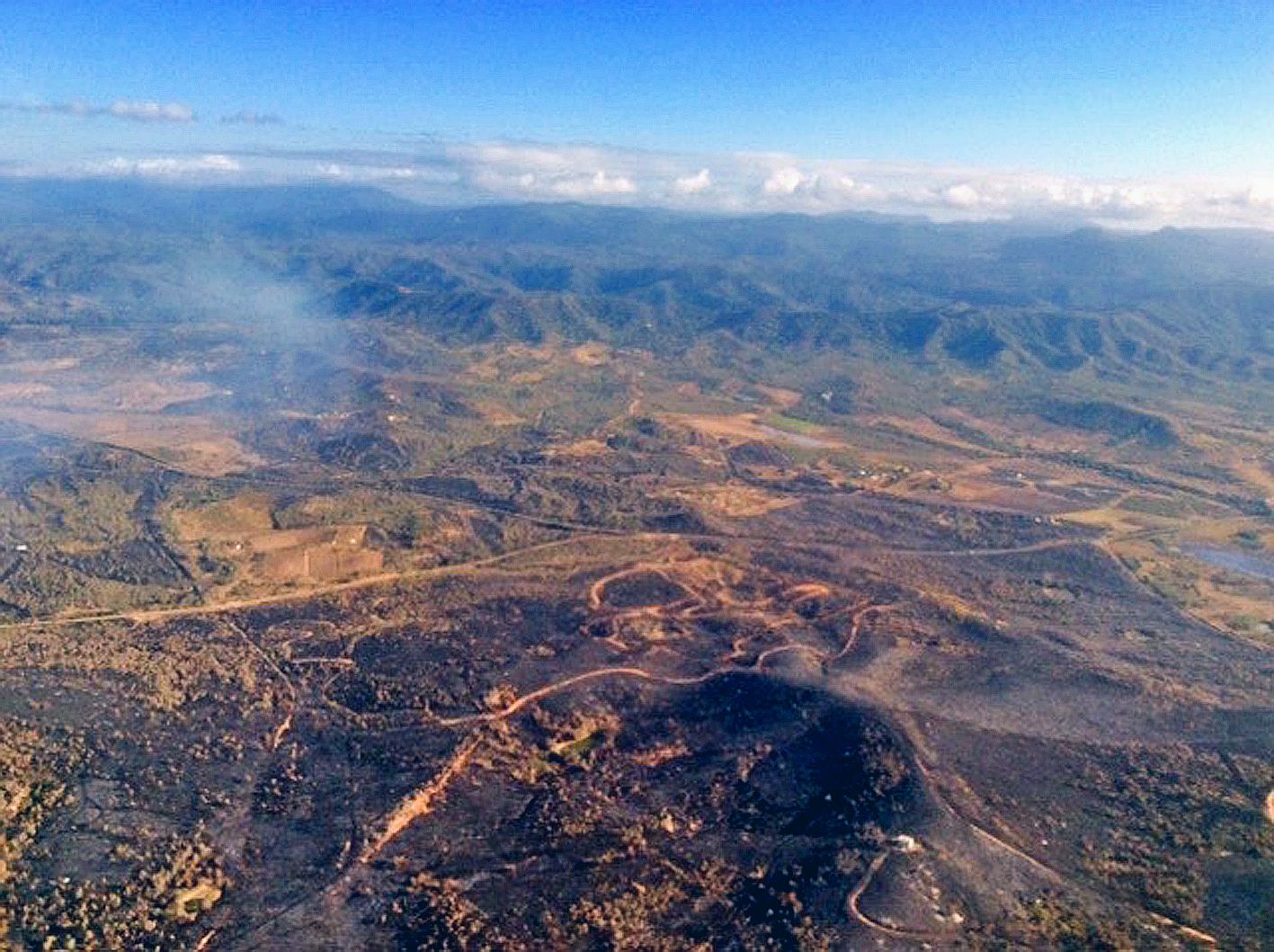 En trois jours, 659 hectares de végétation ont été détruitsà Moindou, dans le secteur du fort Téremba. DSCGR