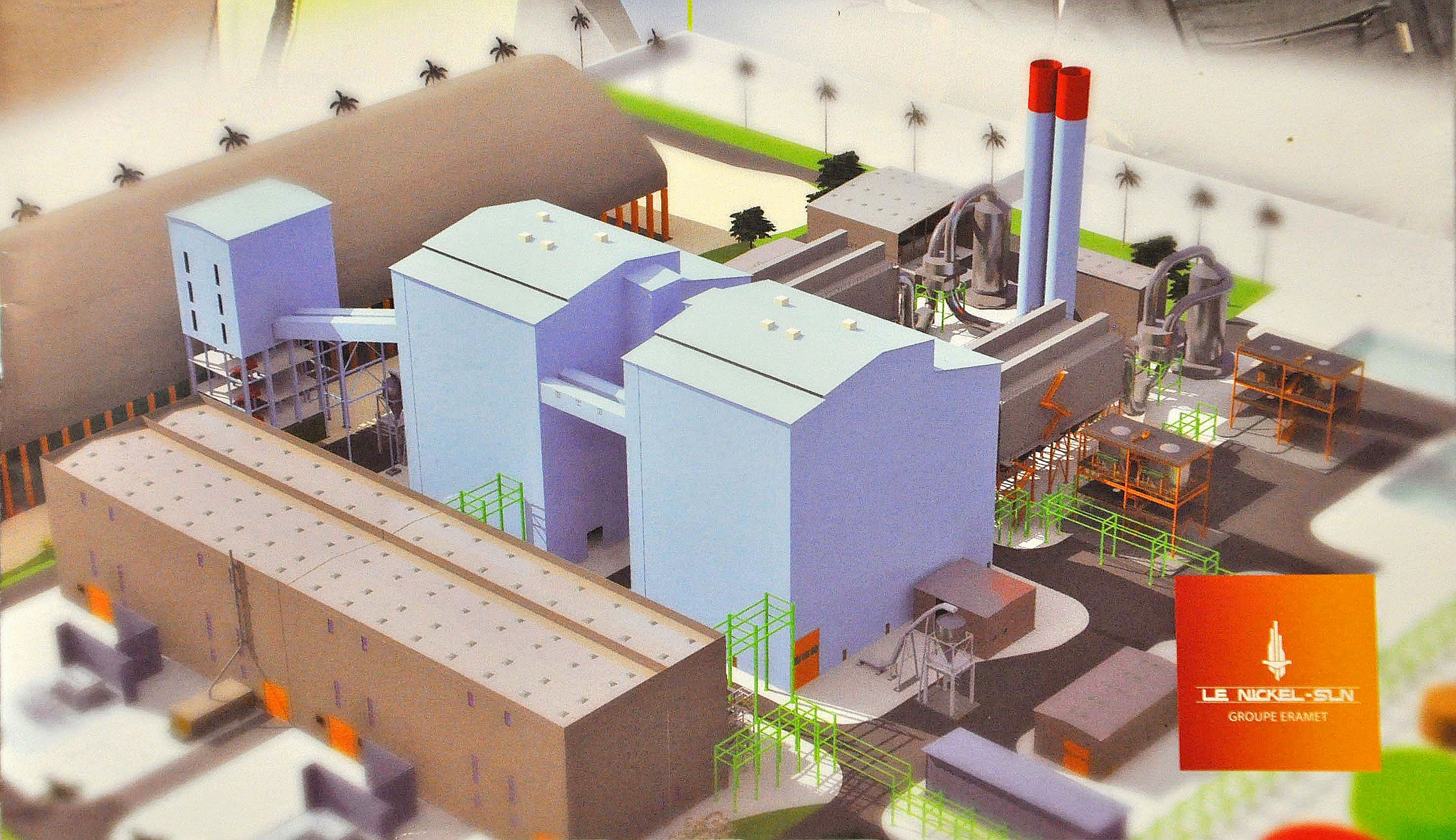 Une vue d’architecte de la centrale C au charbon présenté par SLN-Eramet en 2015.      Photo Archives LNC