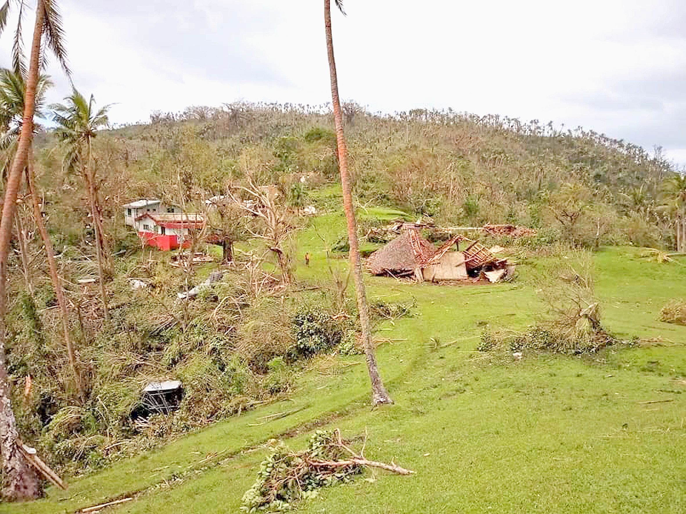 Harold a causé de nombreux dégâts comme ici à Point Cross, au sud de Pentecôte.Photo Judah Watas
