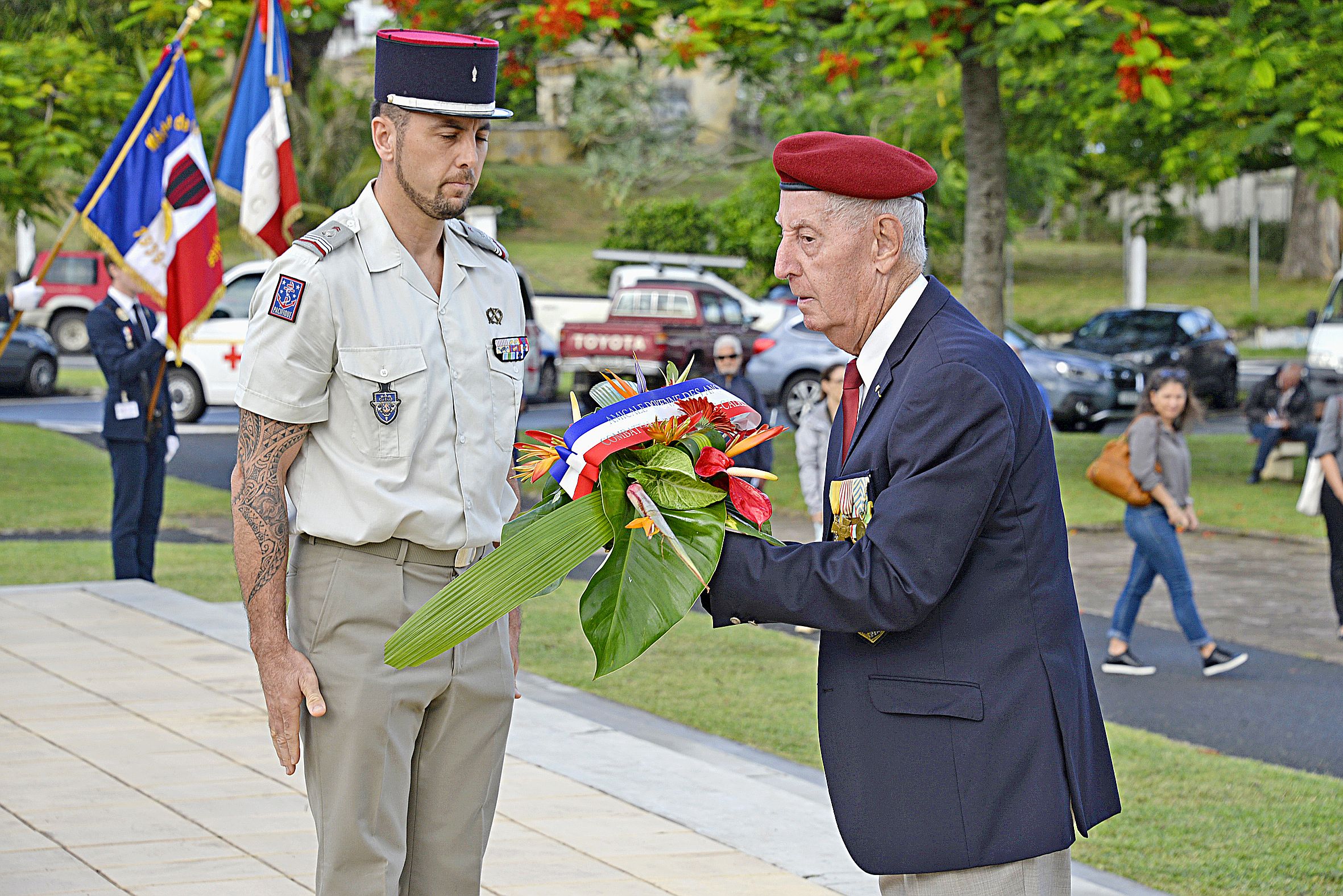 Les hommages militaires ont été rendus aux morts de ces combats et aux anciens combattants de la Seconde Guerre.