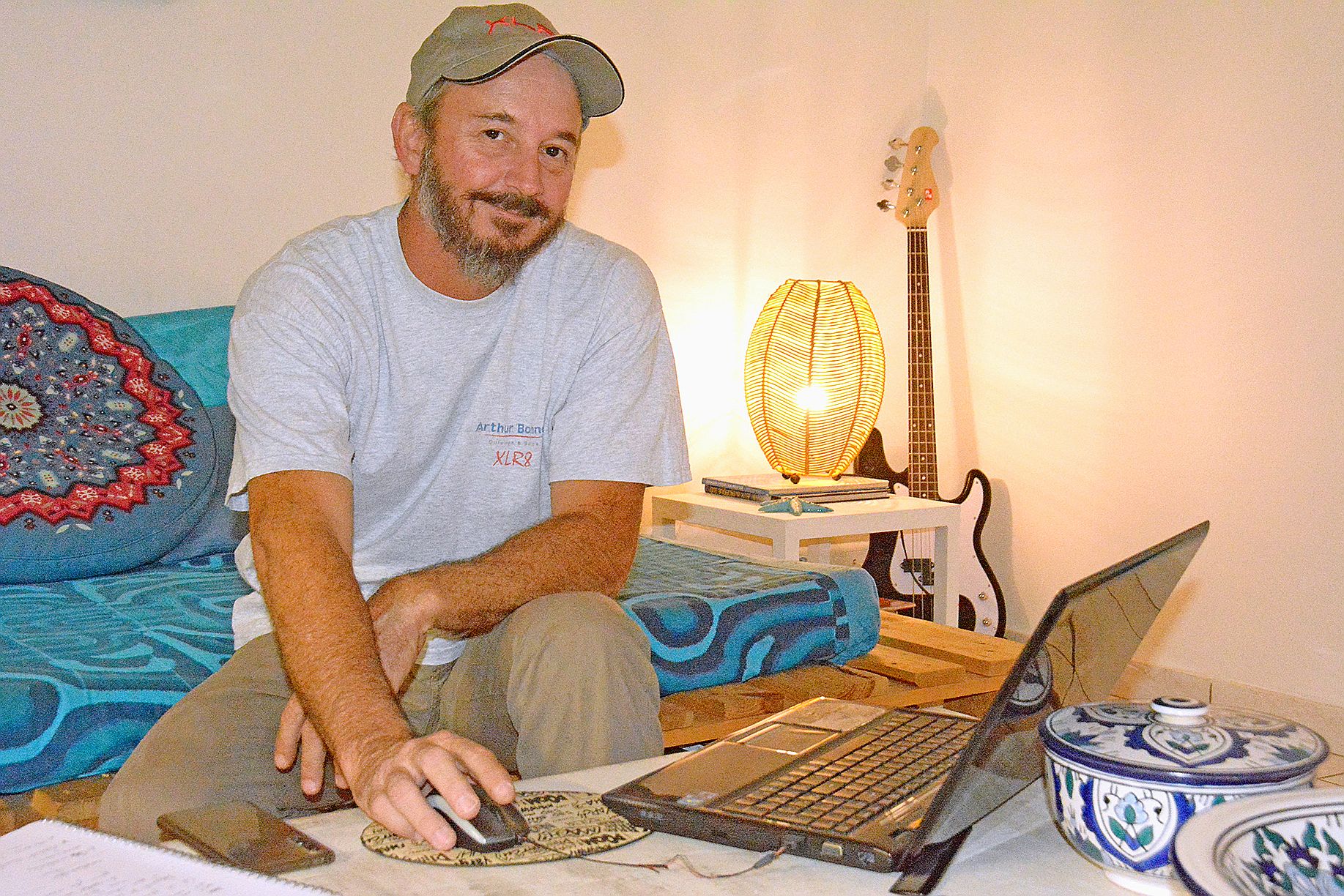 Nicolas Vergé garde tout de même le sourire malgré son erreur  lors de la deuxième journée de course. Photo C.G.