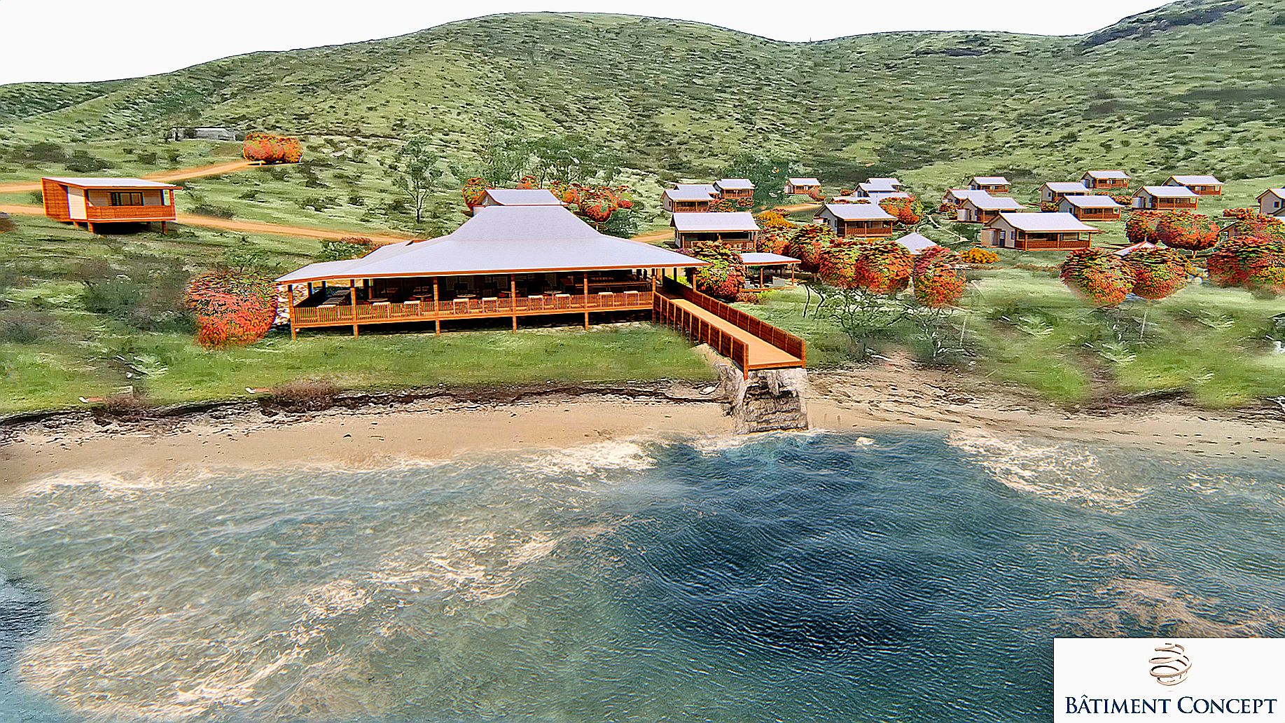 Le projet met en avant l’écologie et un style de type résolument broussard de la côte Ouest. Illustration DR