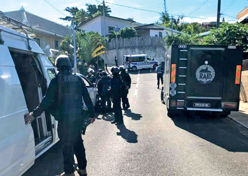 L’intervention du Raid Vallée-des-Colons, hier. Photo Police nationale