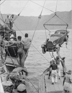 Le véhicule de Roland Mascart, débarqué à Hienghène.