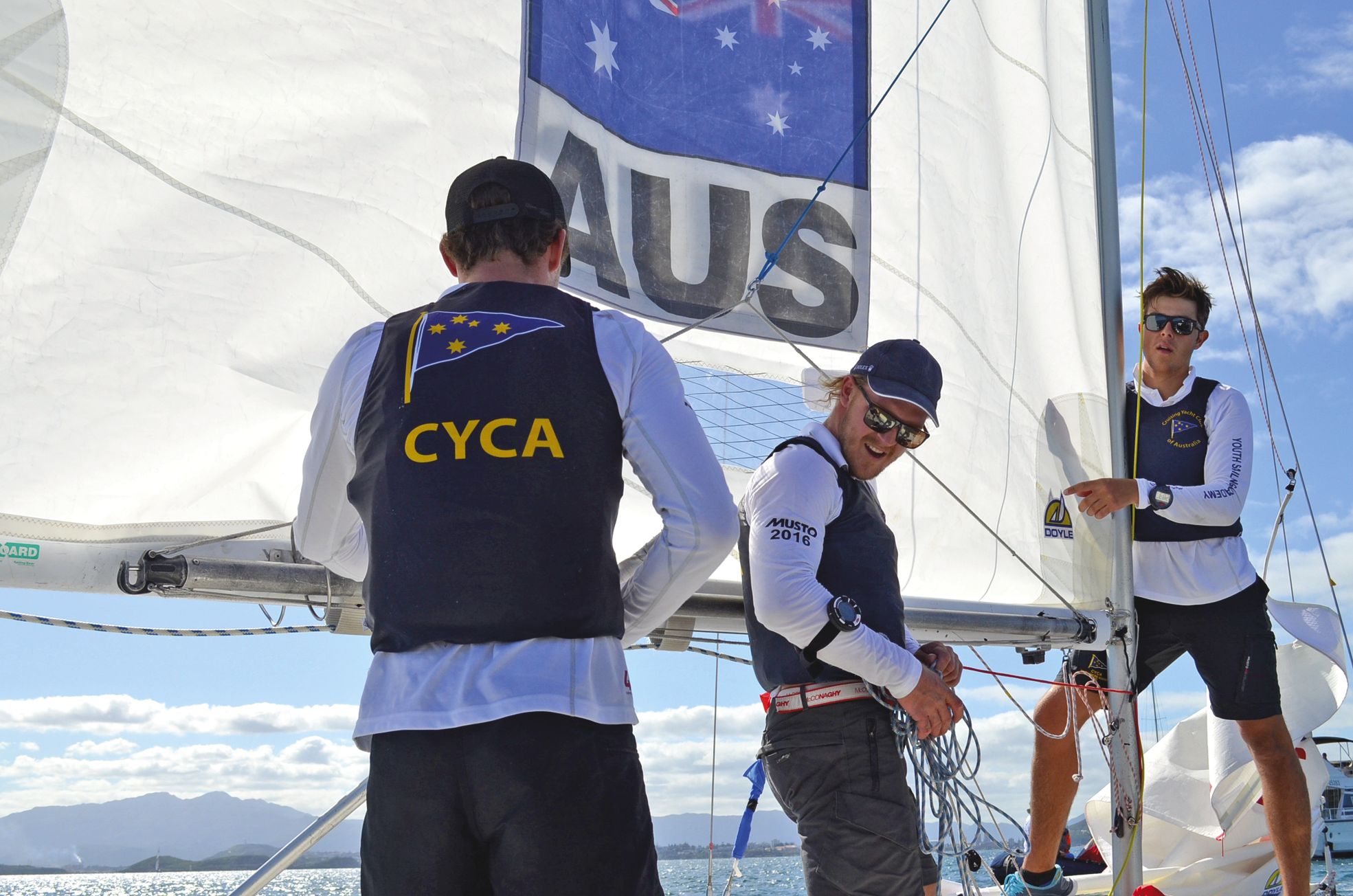 Le bateau australien tombeur des Calédoniens en demi-finale et champion du monde dans la foulée, était dirigé par Will Dargaville, Sarah Parker, Josh Dawson et James Farquharson.
