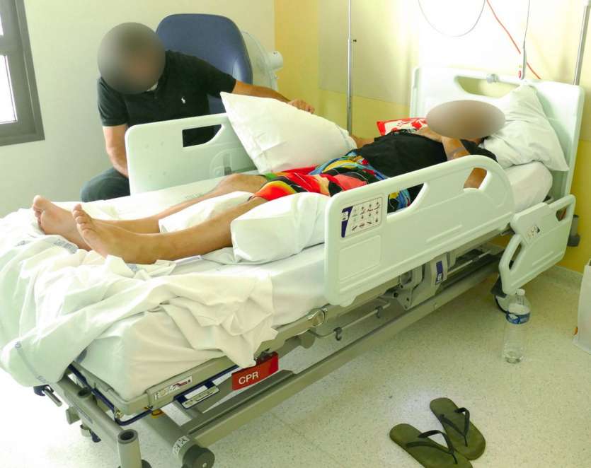 Quelques jours après son agression, c’est dans son lit d’hôpital que le malheureux « David » avait témoigné (lire l’article sur lnc.nc). Photo J.-F.G.