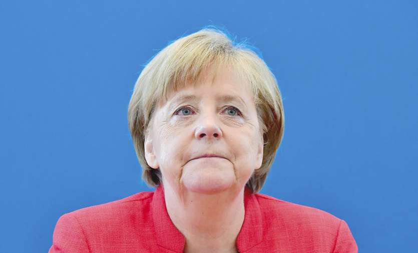 La chancelière Angela Merkel, politiquement fragilisée au sein de son gouvernementCrédit AFP
