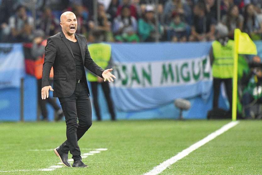Jorge Sampaoli pourrait vivre son dernier match à la tête de l’Argentine. Photo AFP