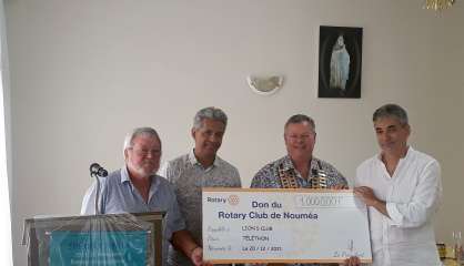 Le Rotary club de Nouméa offre 1 million de francs au Téléthon