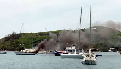 Un voilier au mouillage à Moselle entièrement détruit par un incendie