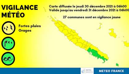 Météo : vingt-sept communes en vigilance jaune