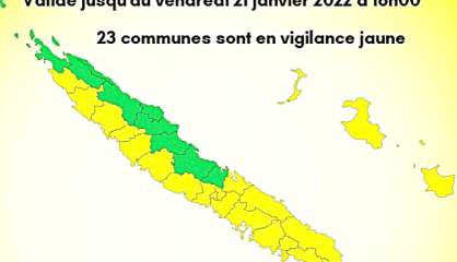 [MàJ 16 heures] 23 communes en vigilance jaune