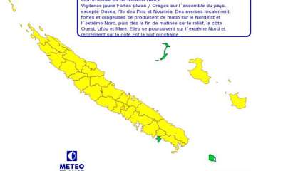 Fortes pluies et orages : éboulement sur la RT1 à Bourail