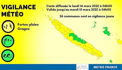 Météo : 26 communes placées en vigilance jaune