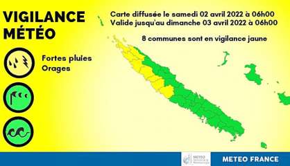 Météo : le Nord-Ouest de la Grande Terre en vigilance jaune