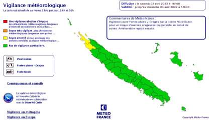 Météo : vigilance jaune à Koumac et Poum