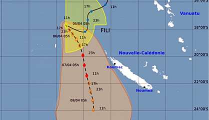 [MàJ] Dépression tropicale Fili : six commune du Nord seront en alerte 2