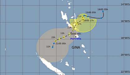 La dépression tropicale Gina va apporter beaucoup de pluies