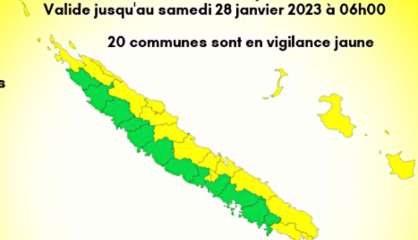La moitié de la Calédonie en vigilance jaune
