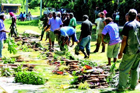 L’igname nouvelle bénie à Thio mission