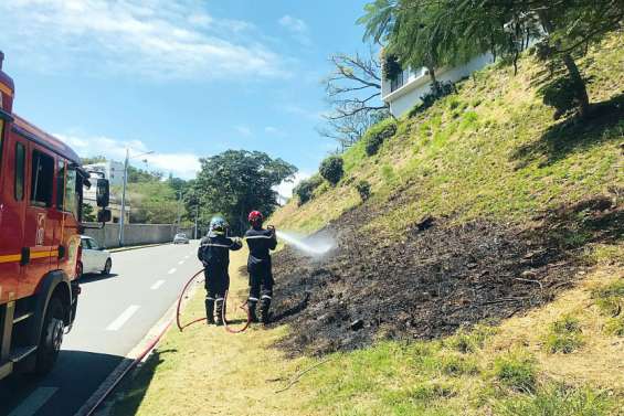 Un petit feu de brousse aux abords du palais de justice