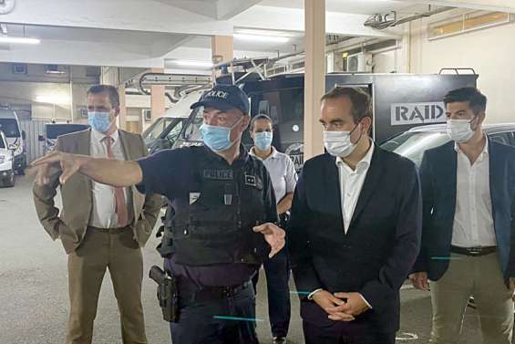 Le ministre Sébastien Lecornu à la rencontre des policiers