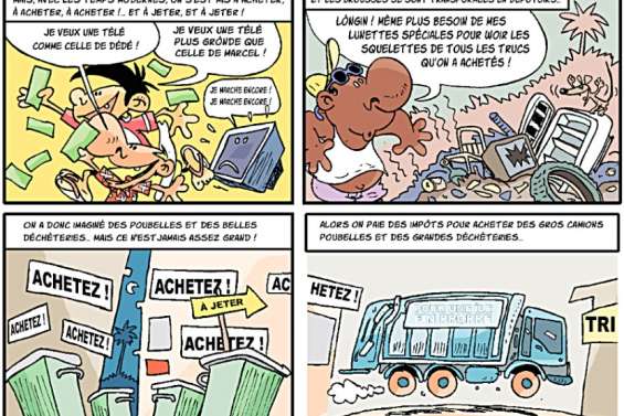 Deuxième planche de la Brousse en folie sur la réduction des déchets