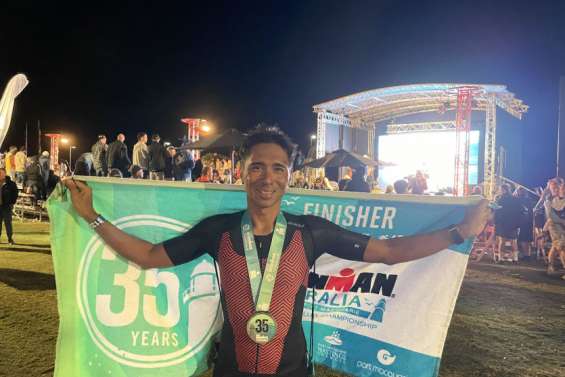Hermann Asri va au bout de l'Ironman de Port Macquarie