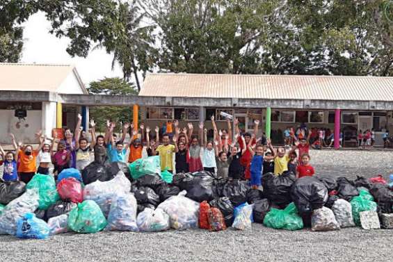 Koumac : Les élèves ont récolté 410 kg de déchets