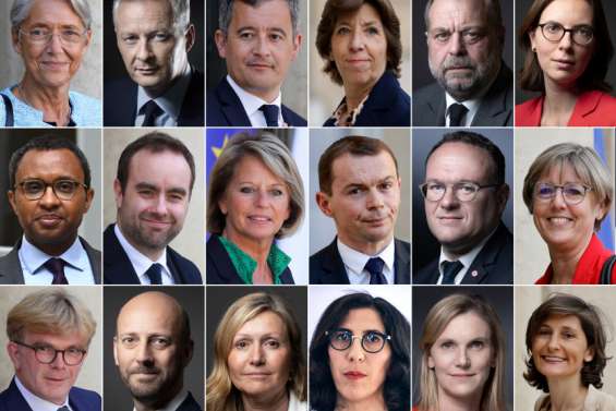 Élisabeth Borne distribue les copies