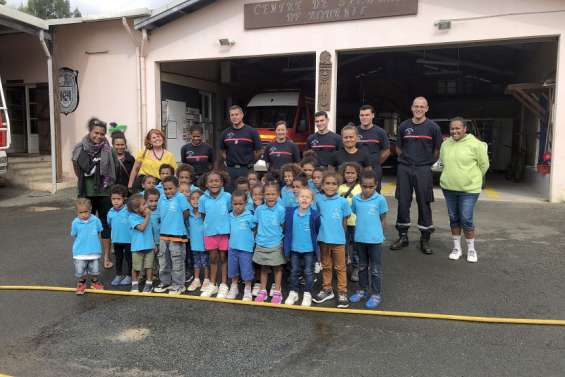 Bourail : quand les enfants de Pothé jouent aux pompiers