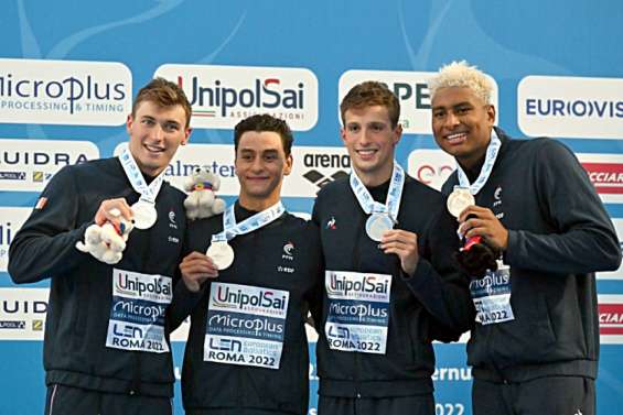 Natation : Maxime Grousset en argent avec le relais français