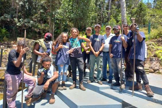 Ils plantent 695 végétaux pour embellir la fontaine de Plum