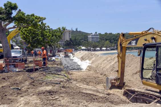 À Nouméa, les travaux de réaménagement de l'Anse-Vata se poursuivent
