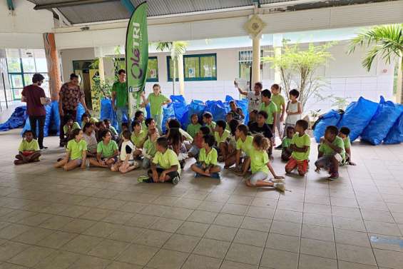 Dumbéa : des élèves collectent près de 700 kilos de canettes et de bouteilles en plastique