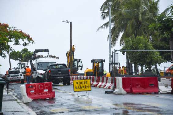 L'accès au front de mer par la route de l'Anse-Vata fermé