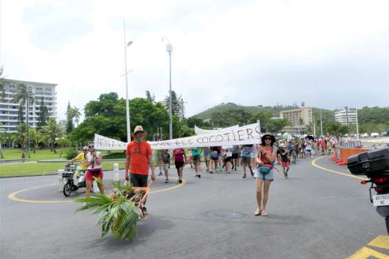 Une centaine de personnes a manifesté contre les travaux de l’Anse-Vata