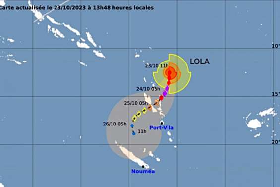 [Mise à jour] Lola se transforme en cyclone et file vers le Vanuatu