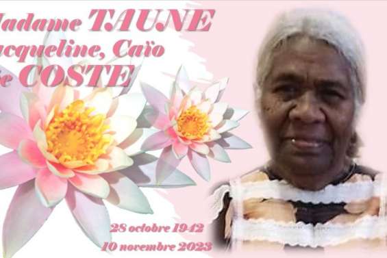  Jacqueline, Caïo, TAUNE née COSTE