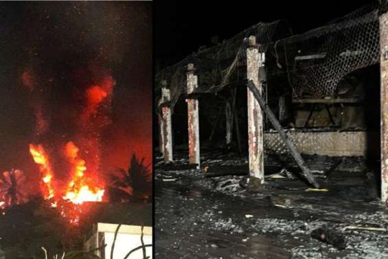 Polynésie : un faré de l’ancien Méridien de Punaauia parti en fumée