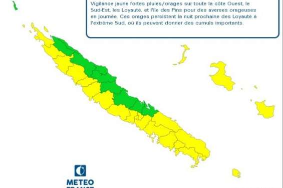 23 communes placées en vigilance jaune aux fortes pluies