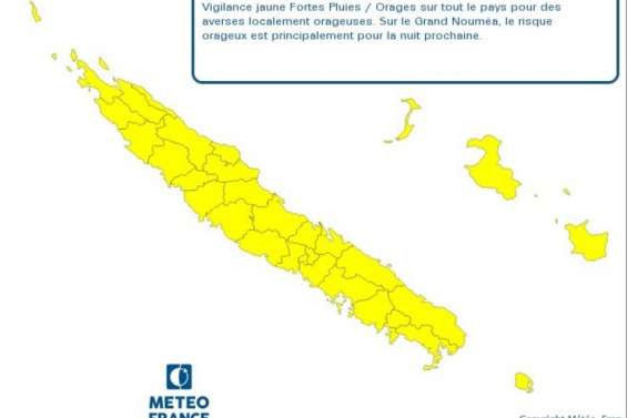 L’ensemble du pays en vigilance jaune aux fortes pluies