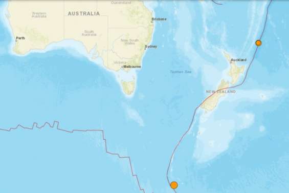 Pacifique : fort séisme dans la région de l’île Macquarie, au sud de la Tasmanie