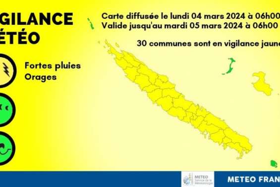 Une grande partie du pays en vigilance jaune aux orages