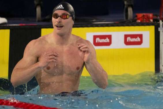 Maxime Grousset remporte le 100 mètres nage libre au Giant open