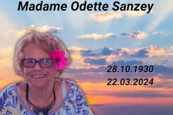 Avis de décès - Madame SANZEY Odette 