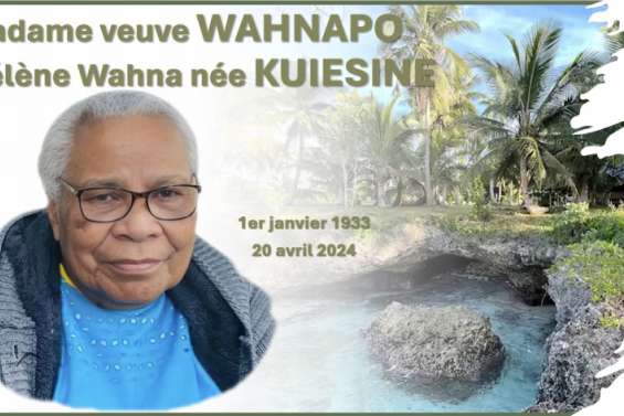 Avis de décès : WAHNAPO Hélène, née KUIESINE