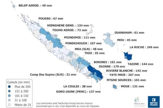 277 mm de pluie se sont abattus sur Yaté