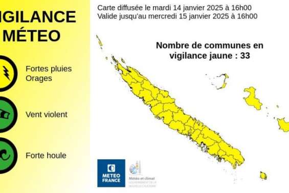 [Mise à jour] L’ensemble du pays placé en vigilance jaune aux fortes pluies et aux orages